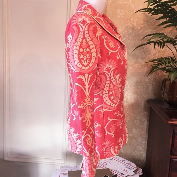 J. MCLAUGHLIN paisley print jacket,  size 6 - Picture 4 of 9